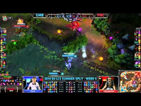 Gambit Gaming vs Fnatic Highlights EU LCS Summer 2014 Wembley Arena Week 5 Day 1 S4