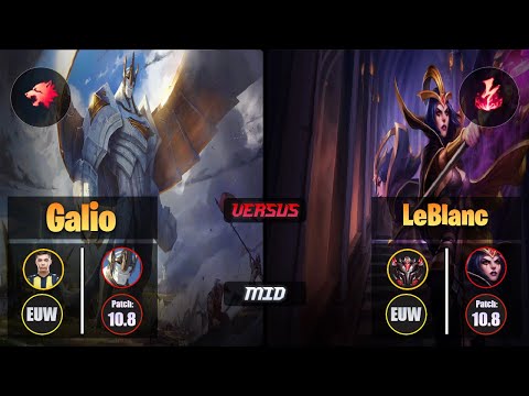 Bolulu GALIO (Mid) [Predator] VS LEBLANC - Grandmaster EUW Patch 10.8