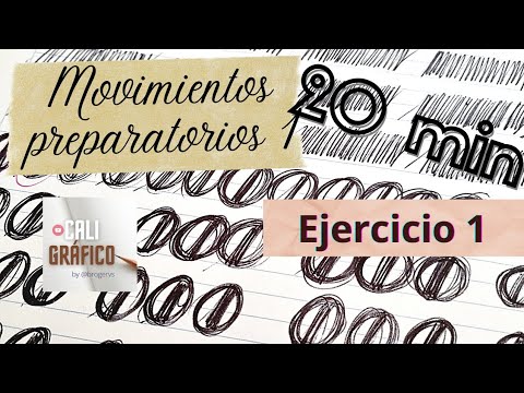 Método Palmer de Caligrafía en Español. 1. Movimientos preparatorios Curso de Caligrafía Palmer.