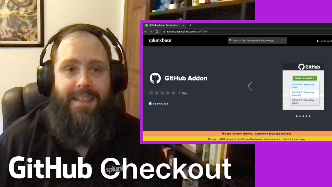 Quickly collect GitHub Enterprise Audit Logs - Splunk - GitHub Checkout