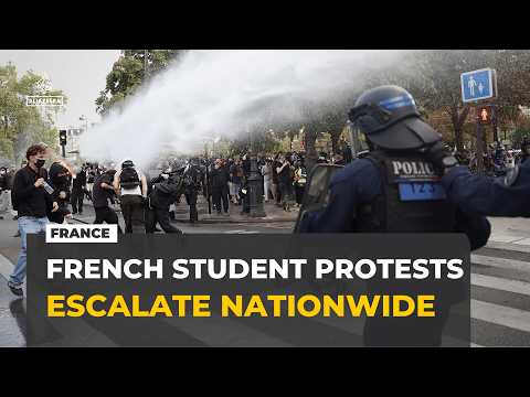 French police fire tear gas as students and parents protest school funding