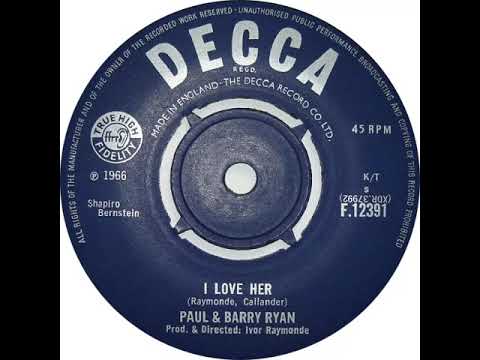 UK New Entry 1966 (145) Paul & Barry Ryan - I Love Her