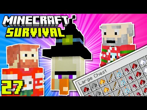 I'm building a WITCH FARM and PRANK MY BROTHER in Minecraft Survival!