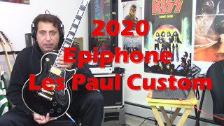 Video thumbnail for New 2020 Epiphone Les Paul Custom Ebony with Gold Hardware - Demo/Review by The Guitar FretZone