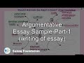 Argumentative Essay Sample-Part-1 (writing of essay), English Lecture | Sabaq.pk |