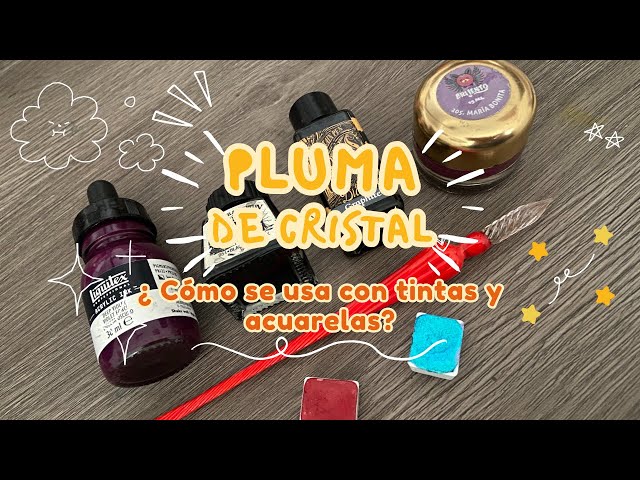 Vídeo relacionado con EACHHAHA - Juego de pluma de cristal y tinta, pluma estilográfica para caligrafía, firmas y creaciones artísticas, con tinta y soporte (diseño de arcoíris)