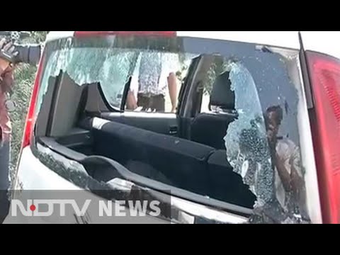 NDTV crew attacked in Dadri, car window smashed