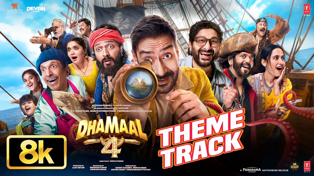 Dhamaal 4 Theme Track 8K Full Song | Ajay Devgn, Arshad W, Ritiesh D, Jaaved J | Sanjeev Darshan