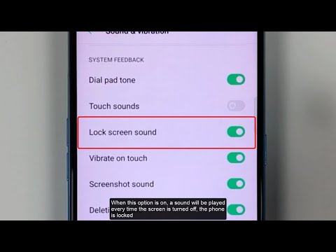 How to enable/disable lock screen sound on OPPO A53 Android 10