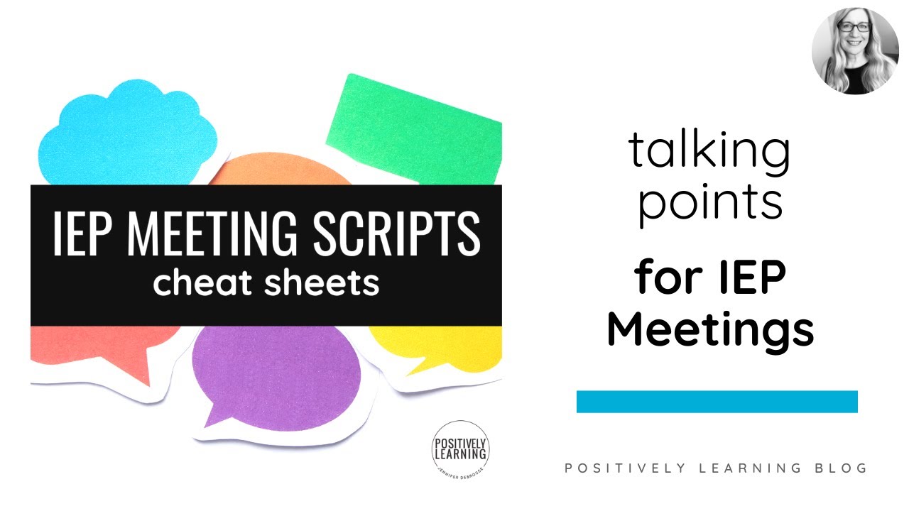 What to SAY at the IEP Meeting - Talking Points for Special Educators