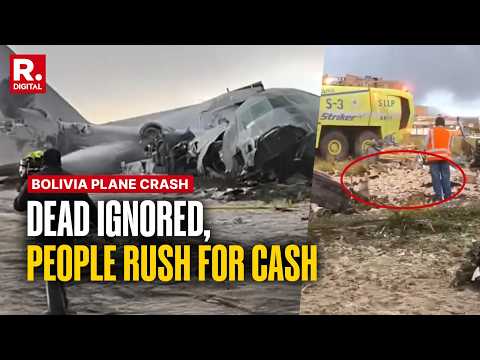 Bolivia Plane Crash: 15 Dead, Crowds Loot Scattered Cash | Viral Chaos Video