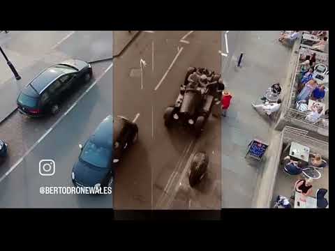 BertoDrone Following an 1918 Stutz Bearcat 