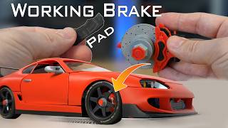 Freio dianteiro para carro RC impresso em 3D com pastilhas substituíveis