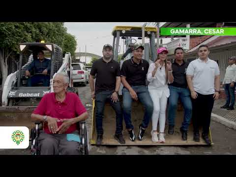 Primera piedra vía principal y calles barrio el prado en Gamarra