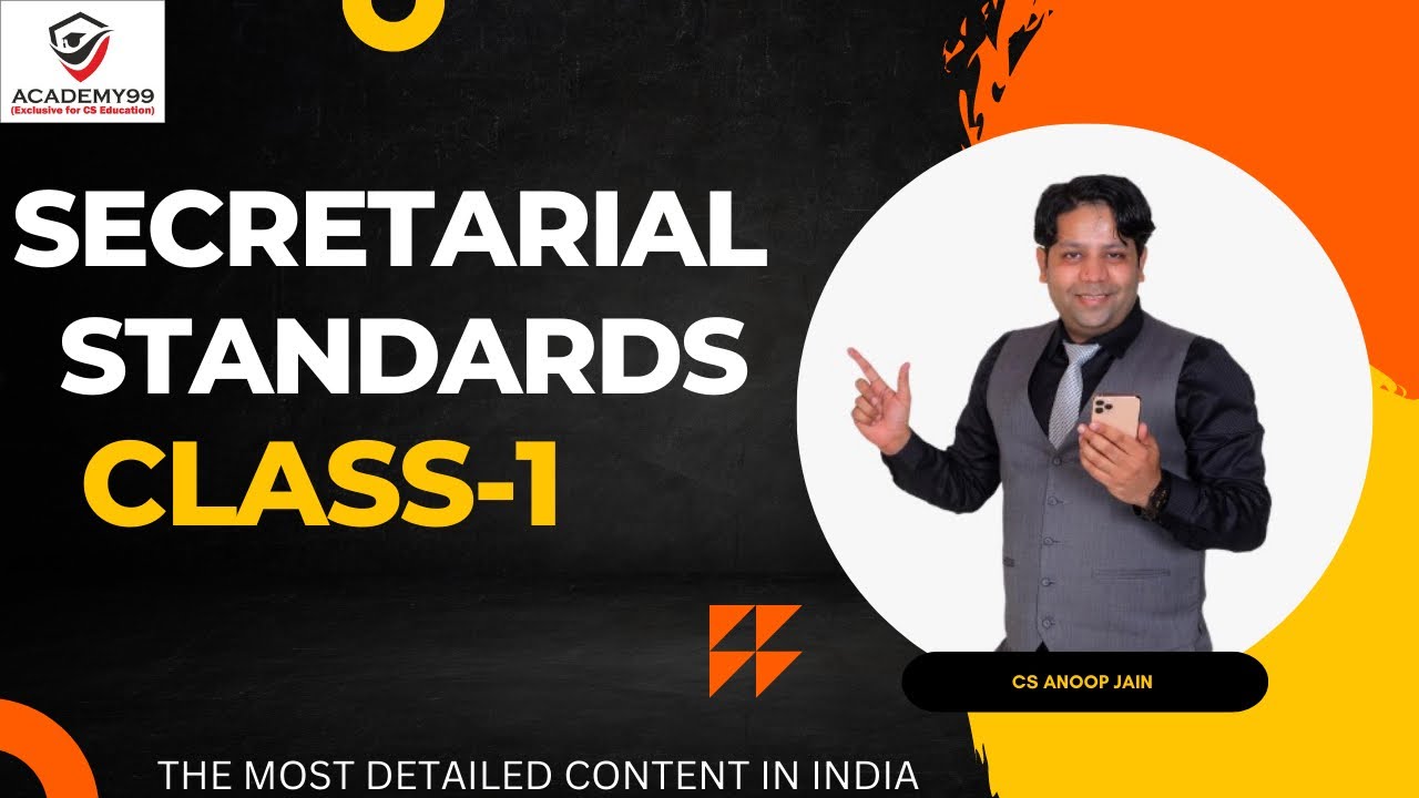 Watch video Secretarial Standards claas-1 | company law marathon | CS EXECUTIVE Now Secretarial Standards claas-1 | company law marathon | CS EXECUTIVE