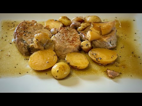 Solomillo de cerdo al ajillo