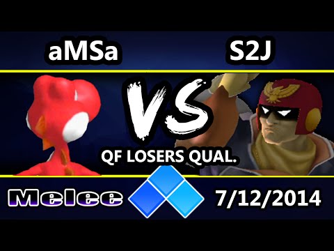 EVO 2014 - VGBC | aMSa (Yoshi) Vs. S2J (Captain Falcon) SSBM Losers Top 16 Qualifier - Melee