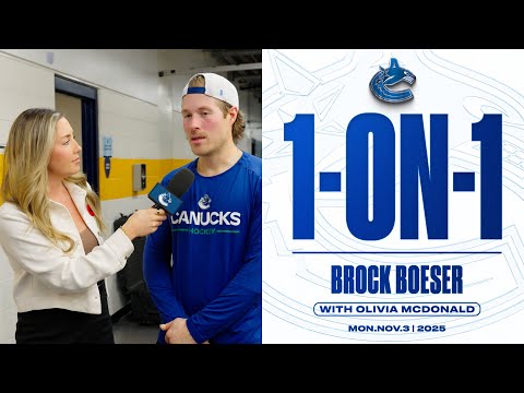 Brock Boeser 1-on-1 | Canucks at Predators (Nov 3, 2025)