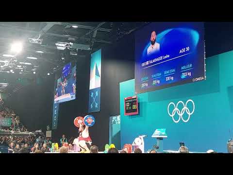 Olympics weightlifting Lasha  Talakhadze missing 220 KGS Snatch Olympics 2024