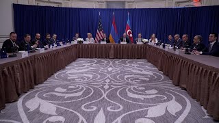 Встреча министра иностранных дел Армении, госсекретаря США и министра иностранных дел Азербайджана