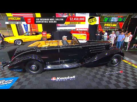 SOLD for $2.45 Million // 1936 Duesenberg Model J Rollston Convertible Berline // Mecum Monterey '22