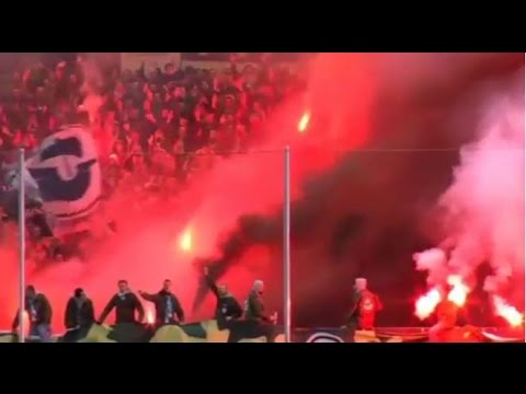 Hansa Pyroshow in Zwickau (FSV Zwickau - FC Hansa Rostock 2:2 | 20.03.17)