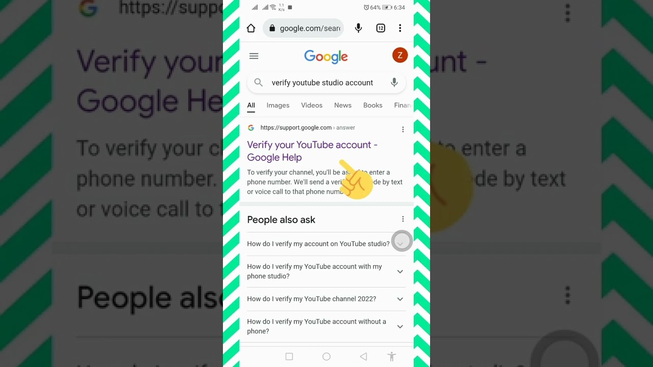 Verify Youtube Studio Account
