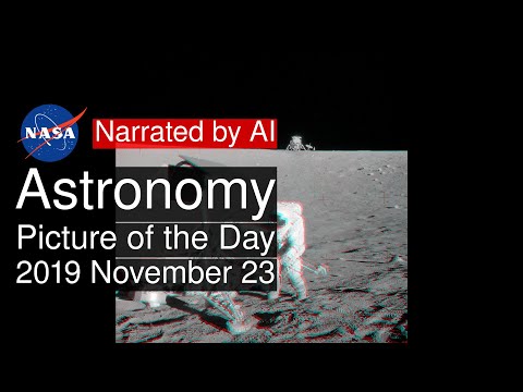 APOD: 2019-11-23 - Apollo 12 and Surveyor 3 Stereo View (Narrated by Emma)