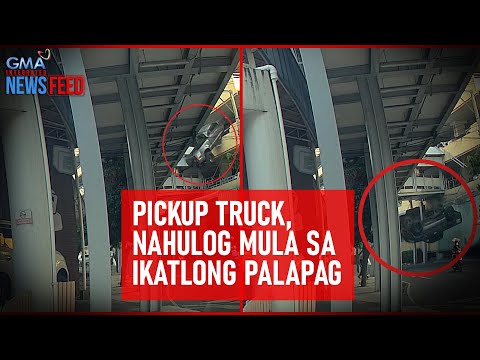 Pickup truck, nahulog mula sa ikatlong palapag GMA Integrated Newsfeed