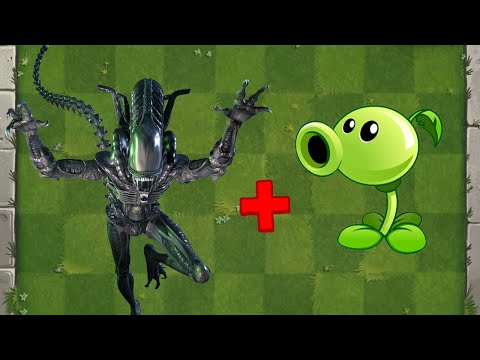 Alien + Peashooter Fusion - Plants vs Zombies Animation