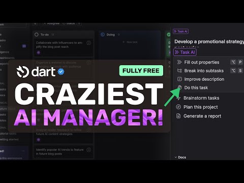 Dart AI : This FULLY FREE & AGENTIC AI Project Manager IS INSANE!