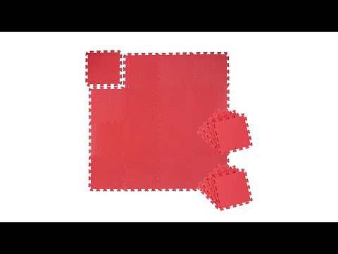 Rote Bodenschutzmatte im 24er Set Rot - Kunststoff - 32 x 1 x 32 cm