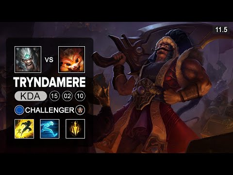 Tryndamere Top vs Gnar - EUW Challenger Patch 11.5
