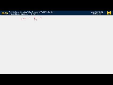 08.15. An initial and boundary value problem of fluid mechanics--the Navier Stokes equation