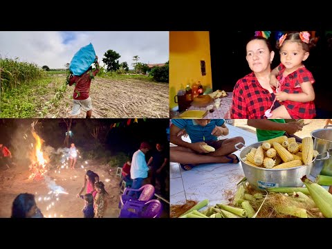 SAINT JOHN'S FESTIVAL IN THE COUNTRYSIDE, BONFIRE, FREE-RANGE CHICKEN, PAMONHA, LOTS OF FOOD, SAN...