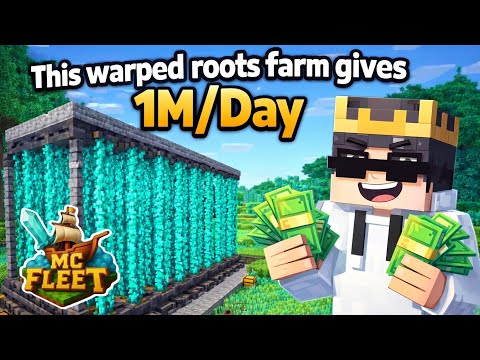 I Made 1 MILLION Per Day 😱 With This Warped Roots Farm! (MCFleet OP Method) #mcfleet 