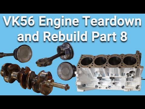 VK56 Engine Rebuild Part 8 (Installing Pistons, Rods, Main Bearings, Crank)