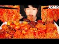 COOKING ASMR Spicy Enoki Mushrooms Mukbang Best Compilation No Talking Eating Sounds