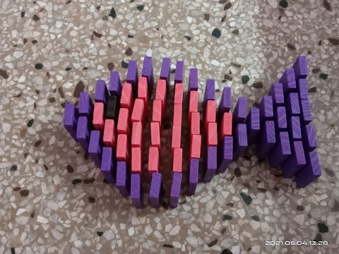 How to make Fish out of dominoes|| Split technique|| Domino#3Squad