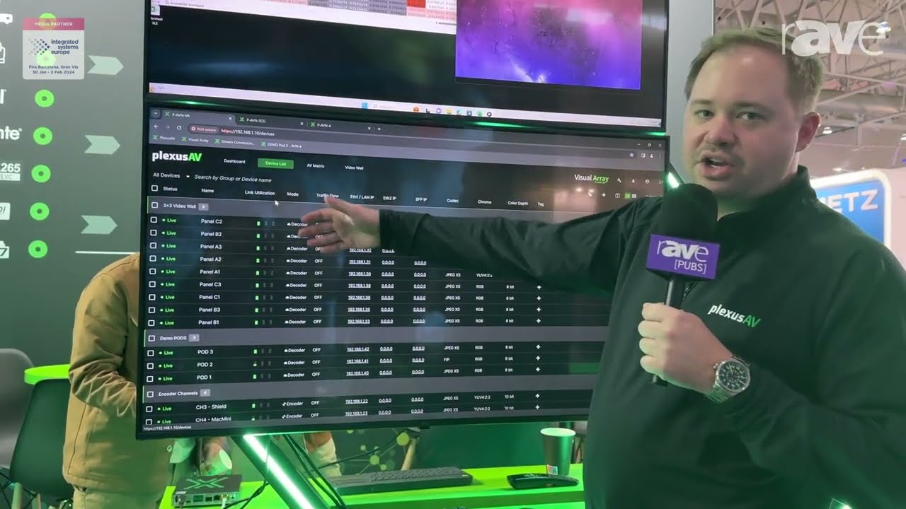 ISE 2024: PlexusAV Shows Visual Array, a Management Control Software for AV-Over-IP Installations