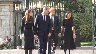 Prince Harry & Meghan Reunite With William & Kate to Mourn the Queen