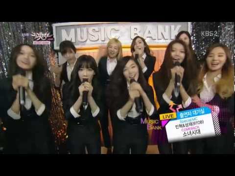 [140307] SNSD Backstage Interview @Music Bank