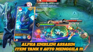 Alpha Sea Gladiator Emblem Assasin Item Tank !!! Mobile Legends