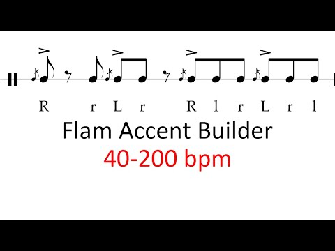 Flam accent builder | 40-200 bpm sheet music