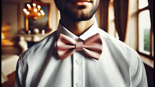 🎩 HISDERN Bow Ties for Men Solid Color Self Tie Bow Tie | Best Blush Bow Tie 🎩