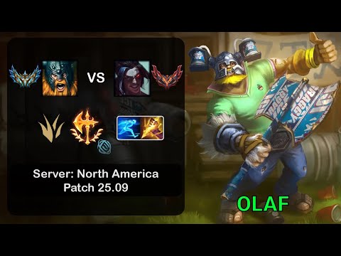 Olaf Jungle vs Kayn - NA Challenger - Patch 25.09