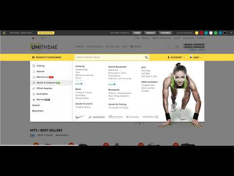 CS-Cart UniTheme menu management demonstration