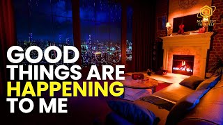 EXTREMELY POWERFUL! Good Things Are Happening to Me, Deep Sleep Affirmations with Only Rain Sounds
