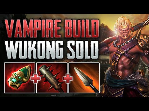 THE NEW VAMPIRE BUILD! Sun Wukong Solo Gameplay (SMITE Conquest)