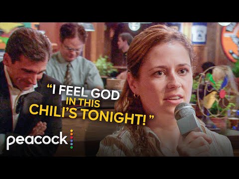 The Office | Pam’s Drunk Dundies Acceptance Speech Turns the Tough Chili’s Crowd